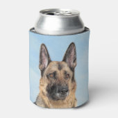 ドイツの絵画羊飼い – かわいいオリジナルドッグアート 缶クーラー (缶正面)