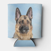 ドイツの絵画羊飼い – かわいいオリジナルドッグアート 缶クーラー (正面)