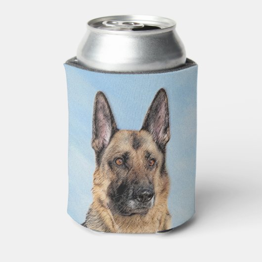 ドイツの絵画羊飼い – かわいいオリジナルドッグアート 缶クーラー (缶裏面)