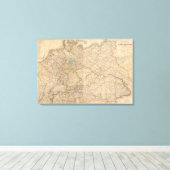 ドイツの総合地図 キャンバスプリント (インサイチュ (ウッドフロア))