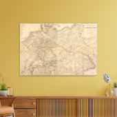 ドイツの総合地図 キャンバスプリント (インサイチュ (リビング))