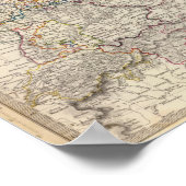 ドイツの総合地図 ポスター (角)