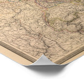 ドイツの総合地図 ポスター (角)