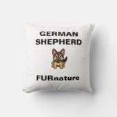 ドイツの羊飼いかわいいブラックとタンの漫画 クッション (正面)