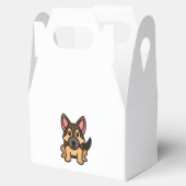 ドイツの羊飼いかわいいブラックとタンの漫画 フェイバーボックス (オープン)