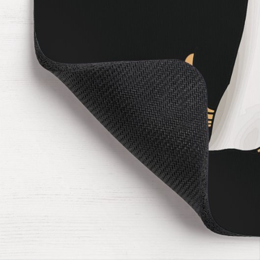 ドイツの羊飼いかわいい犬の着用幽霊おもしろいハロ マウスパッド (コーナー)