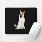 ドイツの羊飼いかわいい犬の着用幽霊おもしろいハロ マウスパッド (マウス)