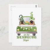 ドイツの羊飼いがシェナニガンを始める ポストカード (正面/裏面)