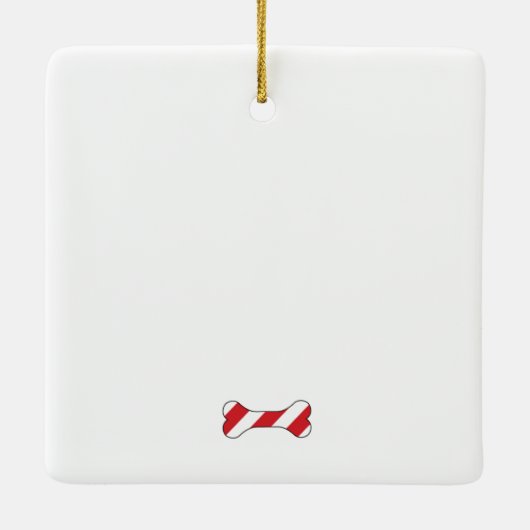 ドイツの羊飼いが喜びを与える セラミックオーナメント (裏面)