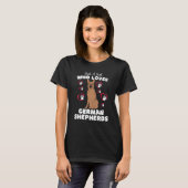 ドイツの羊飼いが大好きな女の子かわいい羊飼い Tシャツ (正面フル)