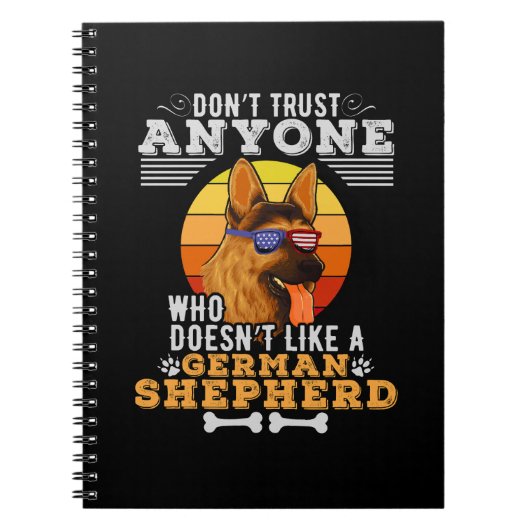 ドイツの羊飼いが好きでない者を信用するな ノートブック (正面)