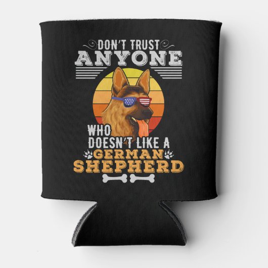 ドイツの羊飼いが好きでない者を信用するな 缶クーラー (正面)