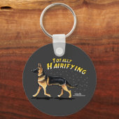 ドイツの羊飼いが完全に混迷 キーホルダー (正面)