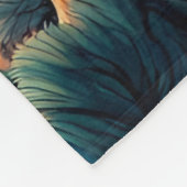 ドイツの羊飼いが山でハイキング フリースブランケット (角)