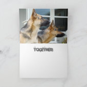 ドイツの羊飼いが幸運な犬をグリーティングドッグに！ シーズンカード (内部)