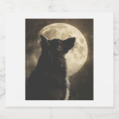 ドイツの羊飼いが月で吠える スパークリングワインラベル (シングルラベル)