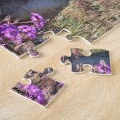 ドイツの羊飼いが花を持つ救助犬 ジグソーパズル (側面)