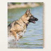 ドイツの羊飼いが跳ねて水に入る プランナー手帳 (裏面)