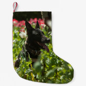 ドイツの羊飼いが野原に スモールクリスマスストッキング (正面)