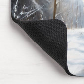 ドイツの羊飼いが雪のクリスマスを過ごした マウスパッド (コーナー)