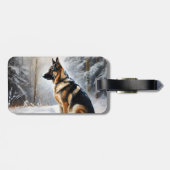 ドイツの羊飼いが雪のクリスマスを過ごした ラゲッジタグ (裏面横)