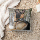 ドイツの羊飼いが雪の中で クッション (ブランケット)