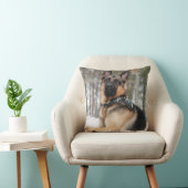 ドイツの羊飼いが雪の中で クッション (椅子)