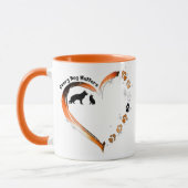 ドイツの羊飼いすべての犬の問題ハートペットの足 マグカップ (左)