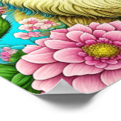 ドイツの羊飼いとお洒落花 ポスター (角)