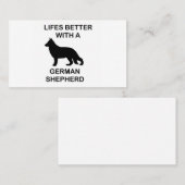 ドイツの羊飼いとの生活は良い 名刺 (正面/裏面)