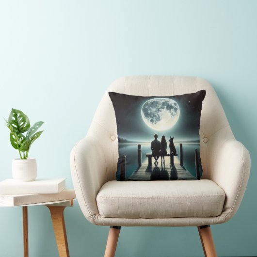 ドイツの羊飼いとカップルの波止場 クッション (椅子)