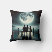 ドイツの羊飼いとカップルの波止場 クッション (裏面)