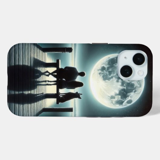 ドイツの羊飼いとカップルの波止場 Case-Mate iPhoneケース (裏面 (横))