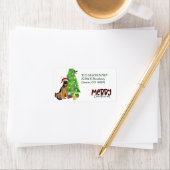 ドイツの羊飼いとクリスマスツリー差出人住所 ラベル (インサイチュ)