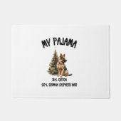 ドイツの羊飼いとクリスマス、おもしろい犬デザイン ドアマット (正面)