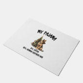 ドイツの羊飼いとクリスマス、おもしろい犬デザイン ドアマット (アングル)