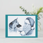 ドイツの羊飼いとサンタクロース シーズンカード (スタンド正面)