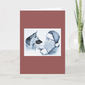 ドイツの羊飼いとサンタクロース シーズンカード (正面)