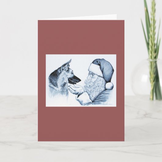 ドイツの羊飼いとサンタクロース シーズンカード (正面)