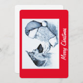 ドイツの羊飼いとサンタクロース シーズンカード (正面/裏面)