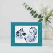 ドイツの羊飼いとサンタクロース シーズンポストカード (スタンド正面)