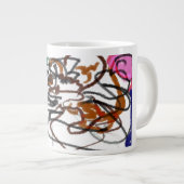 ドイツの羊飼いとバラの芸術 ジャンボコーヒーマグカップ (正面右)