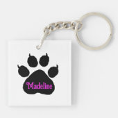 ドイツの羊飼いと花aiアーパーソナライズされたト キーホルダー (裏面)