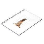 ドイツの羊飼いのおもしろい可愛い犬の母ダの解剖学 ノートブック (左側)