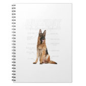 ドイツの羊飼いのおもしろい可愛い犬の母ダの解剖学 ノートブック (正面)