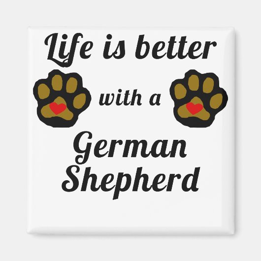 ドイツの羊飼いのほうが生活が好い マグネット (正面)