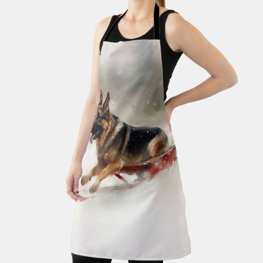 ドイツの羊飼いのクリスマスの冬 エプロン (インサイチュ)