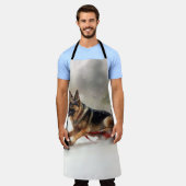 ドイツの羊飼いのクリスマスの冬 エプロン (着用した状態)