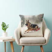 ドイツの羊飼いのクリスマスの冬 クッション (椅子)