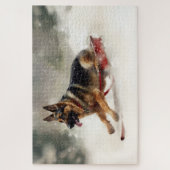 ドイツの羊飼いのクリスマスの冬 ジグソーパズル (縦)